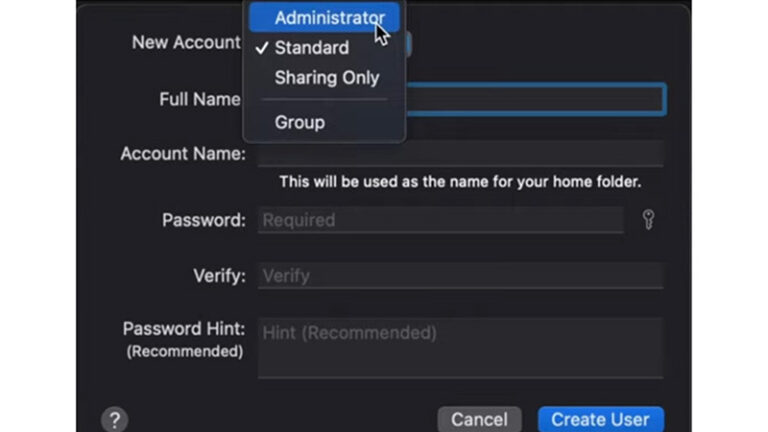 how to add user on macos