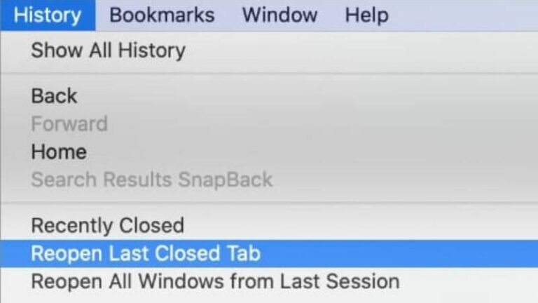 restore tabs safari mac