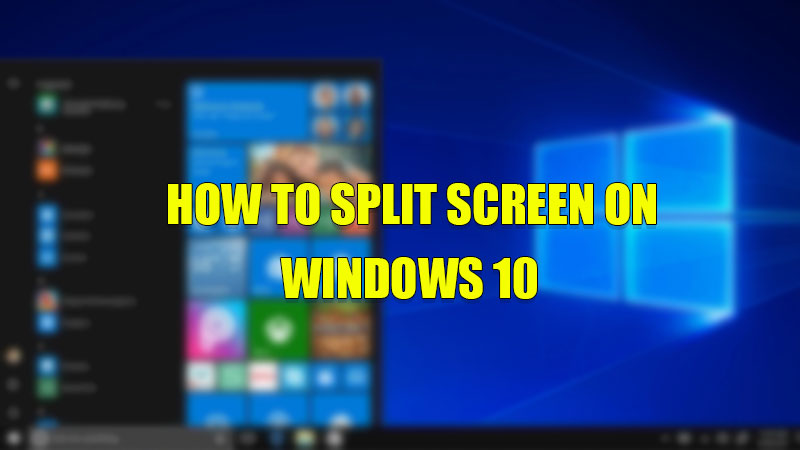 windows 10 split screen