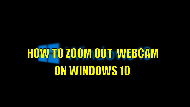 zoom out webcam windows 10