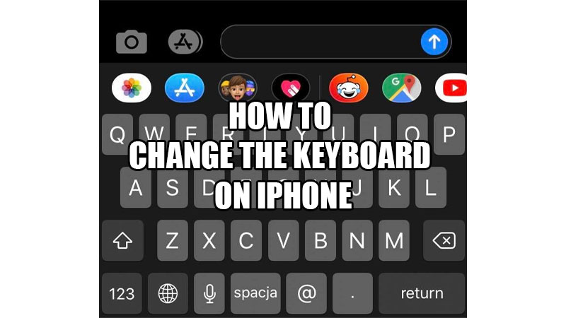 сменить клавиатуру на iphone