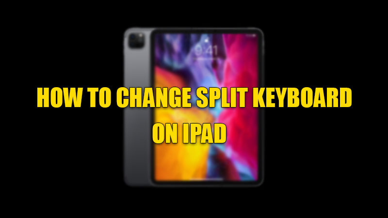 change split keyboard ipad