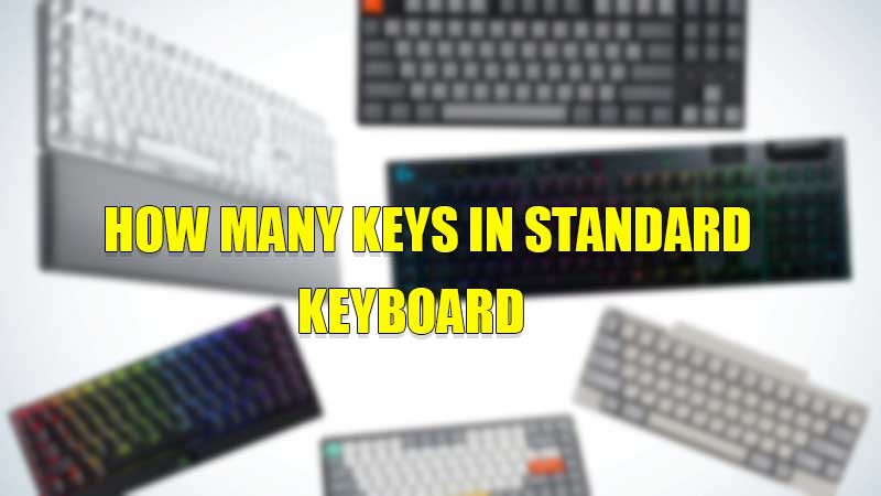 keys standard keyboard