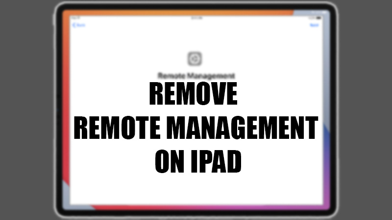 remove-remote-management-ipad