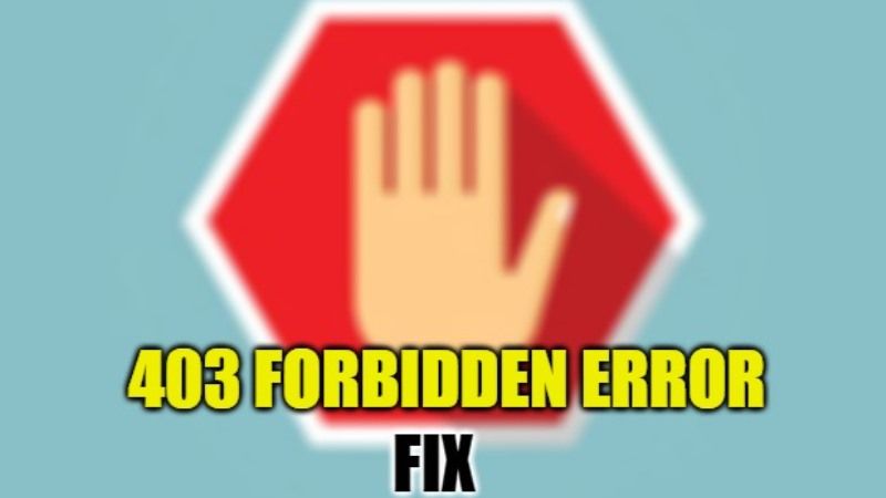 how to fix 403 forbidden error