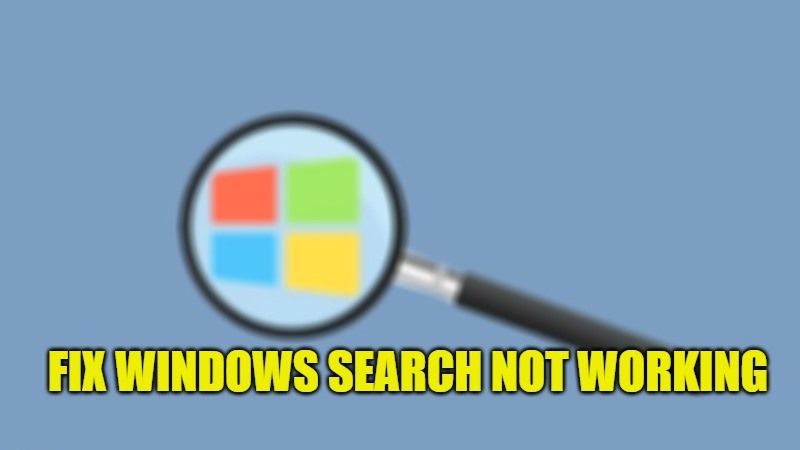 how to fix windows search not working