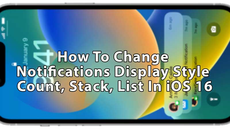 Изменить стиль отображения списка стека уведомлений в iOS 16