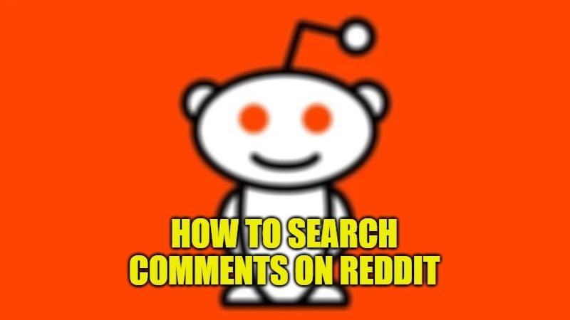 how to search comments on reddit