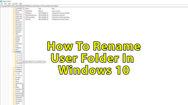 Windows 10 How To Change Name Or Rename User Folder   Rename User Folder In Windows 10 