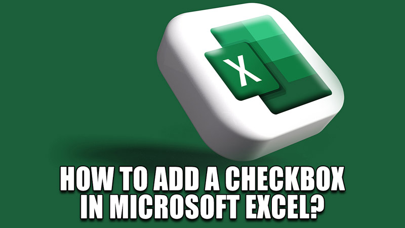 how to add a checkbox in microsoft excel