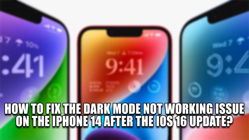 как исправить проблему с неработающим темным режимом на iphone 14 после обновления ios 16