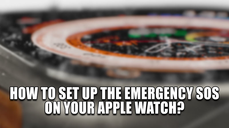 how to set up the emergency sos on your apple watch