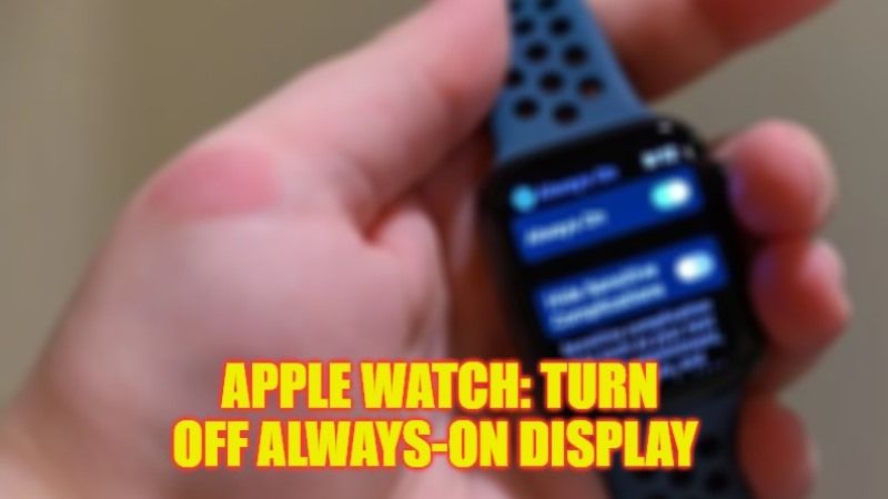 Turn on always online on display apple watch