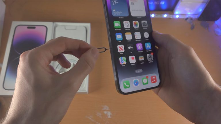 como insertar sim en iphone 14 pro