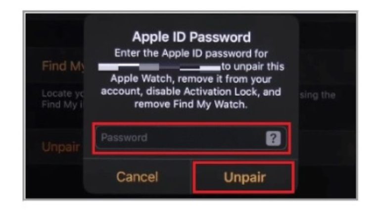 how do i remove apple watch from my apple id