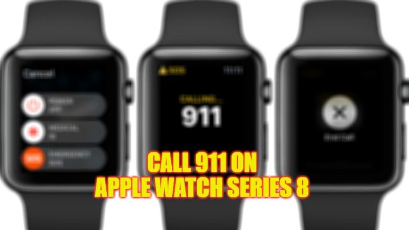 как позвонить в 911 на Apple Watch серии 8