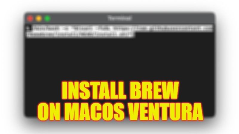 как установить пиво на macos ventura