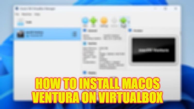 how to run macos ventura on virtualbox