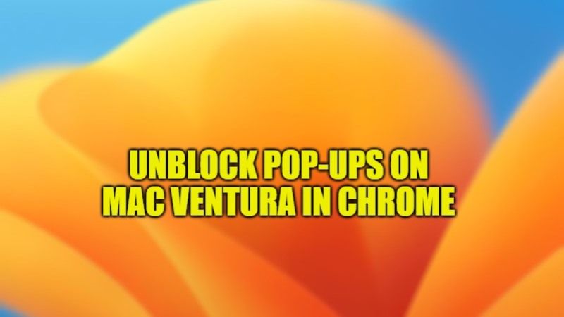 how to unblock pop-ups on mac ventura in google chrome