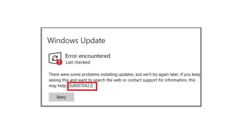 Fix Windows Update Error Code 0x80070422 2023 2280