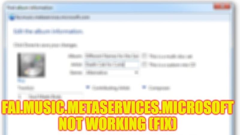 how to fix fai.music.metaservices.microsoft not working