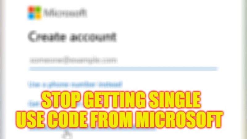 How to Stop Single Use Code Emails from Microsoft