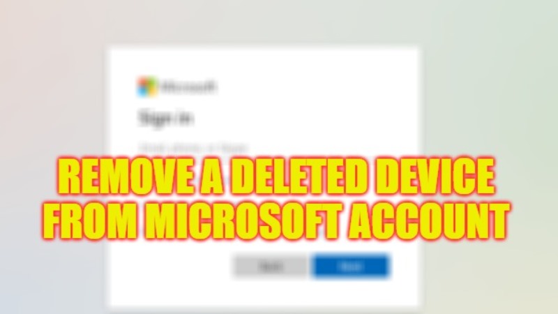 remove a deleted device from microsoft account