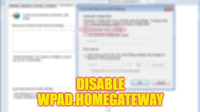 what is wpad.homegateway and how to disable it