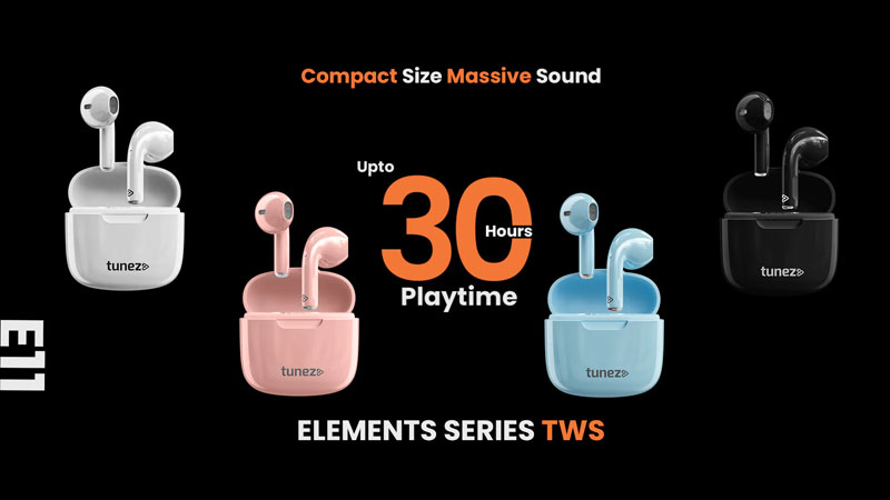 New tws earbuds with up to 30 hrs of playtime