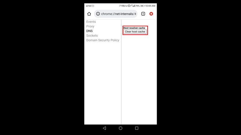 comment vider le cache dns android