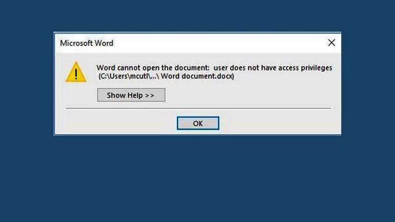 fix-word-user-does-not-have-access-privileges-error-2023