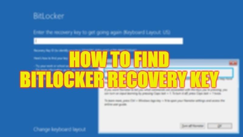 how to find bitlocker recovery key