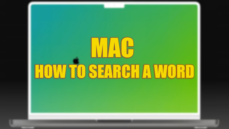 how to word search on mac