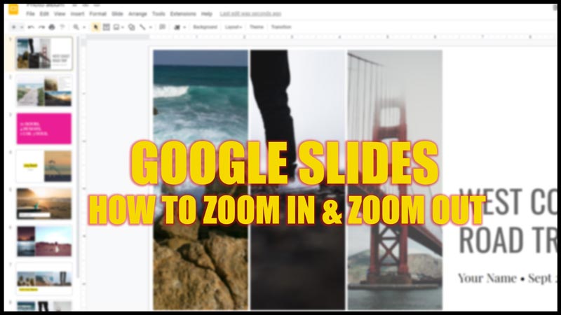 Увеличение и уменьшение масштаба в Google Slides