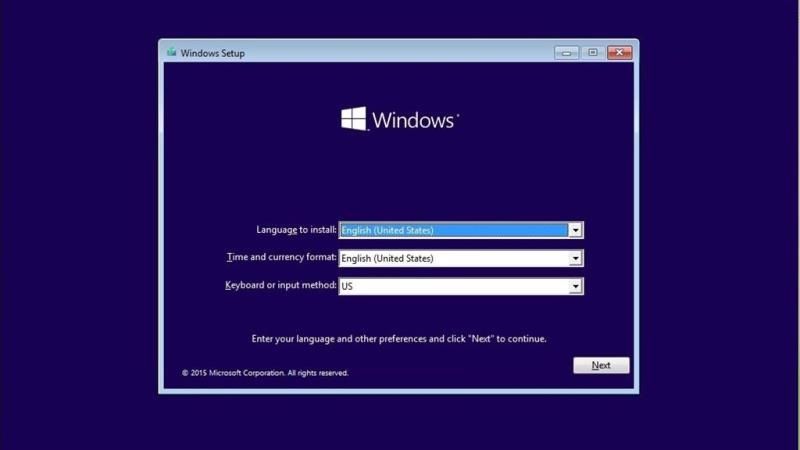 reinstall windows 10 from usb product key