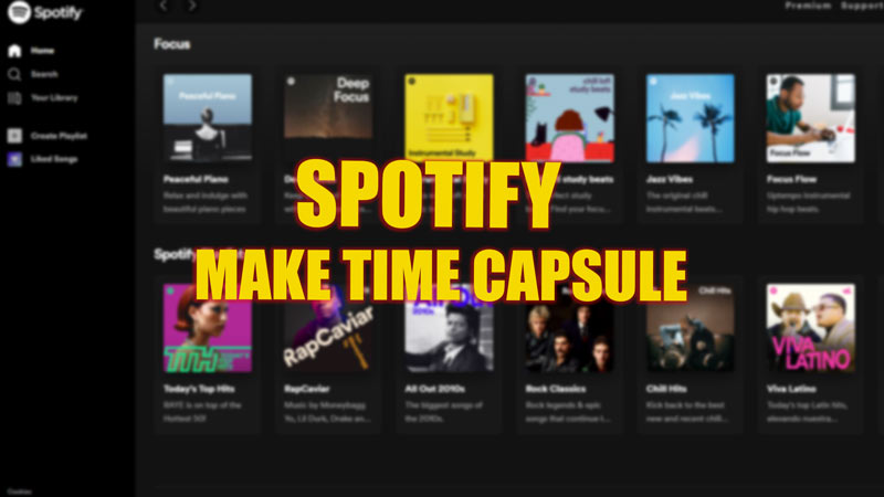 Сделать капсулу времени Spotify