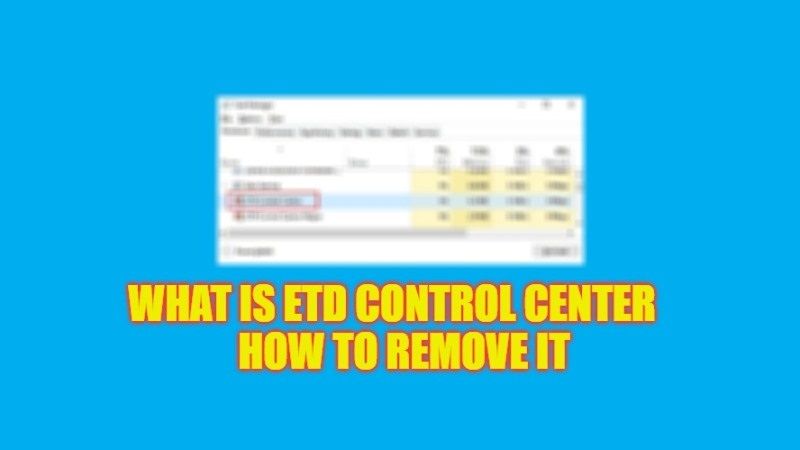 что такое etd control center и как его удалить