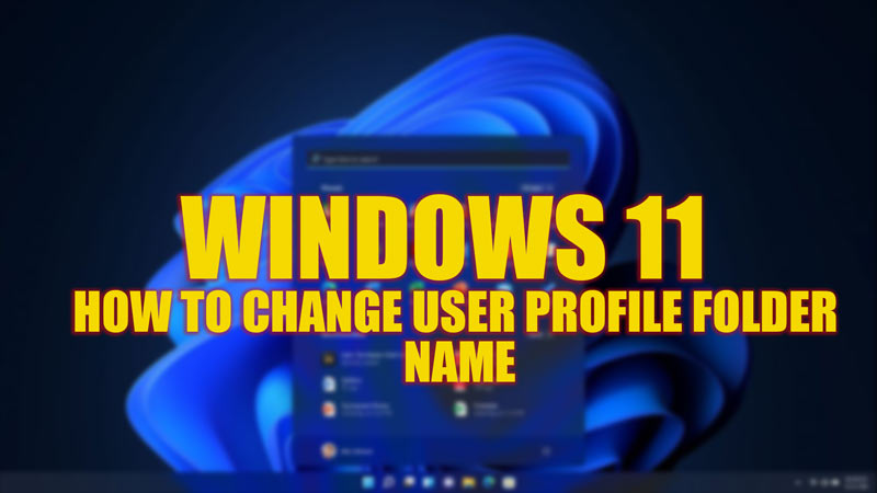 Изменить имя папки профиля пользователя в Windows 11