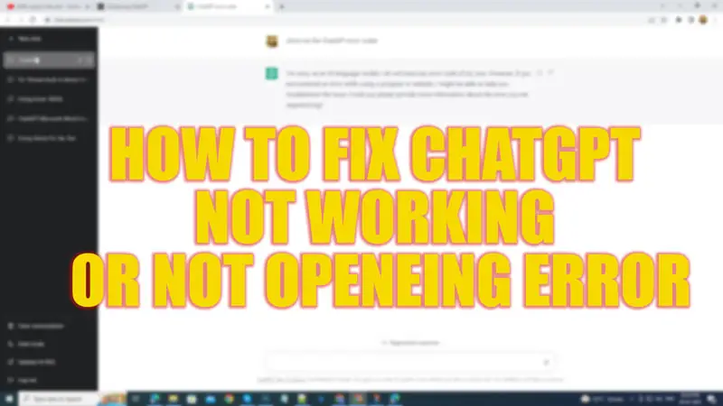 Исправить ошибку ChatGPT, которая не работает или не открывается