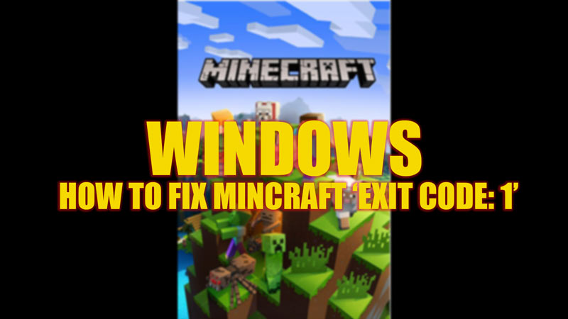 Исправить код выхода Minecraft 1 в Windows