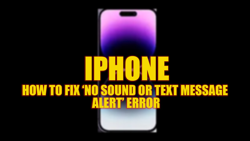 iphone no sound when text message received