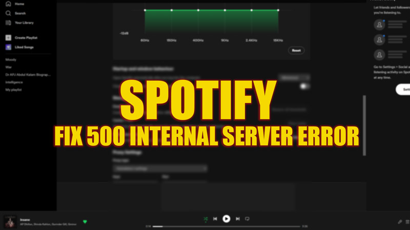 Исправить внутреннюю ошибку сервера Spotify