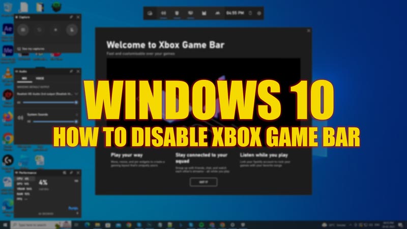 Отключить игровую панель Xbox в Windows 10