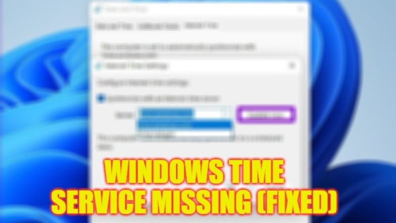 how to fix windows time service missing