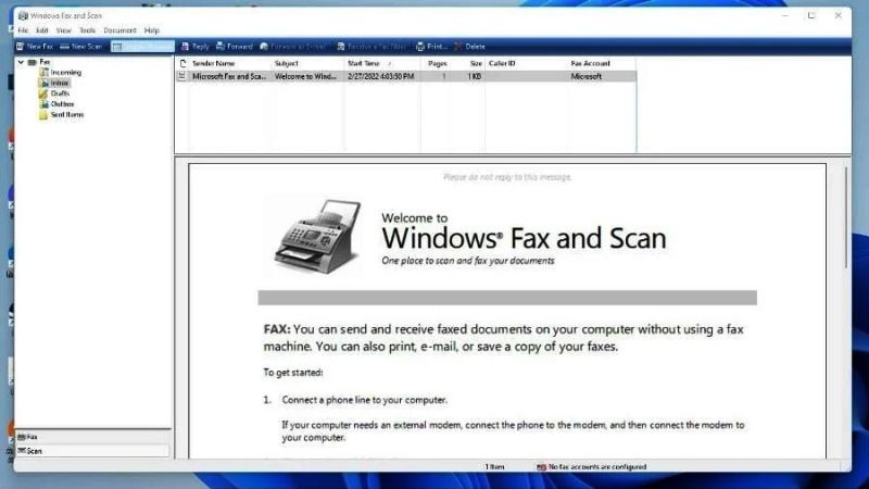 Windows факс