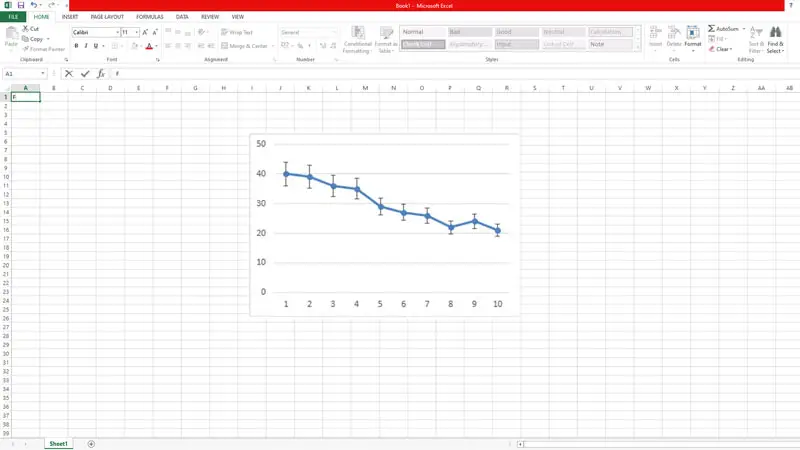 Добавить планки погрешностей в Microsoft Excel
