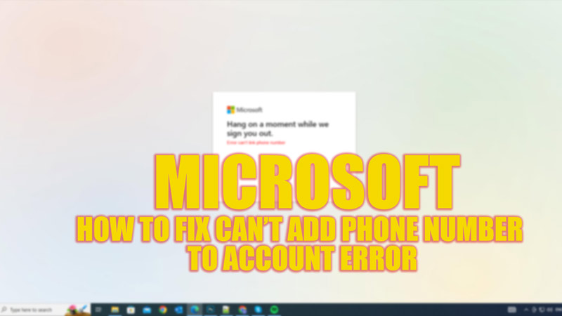 Fix can't add phone number to Microsoft Account
