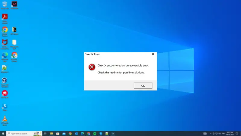 Исправлено: Windows "DirectX обнаружил неисправимую ошибку"