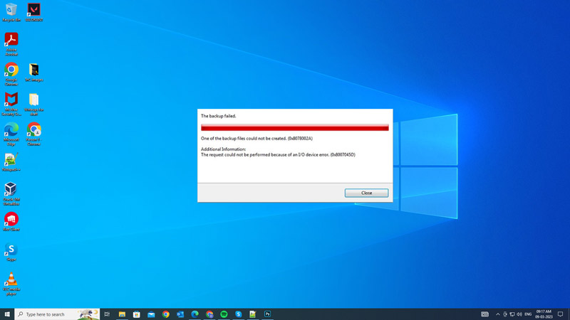 Исправлено: код ошибки Windows Bcakup 0x8078002a