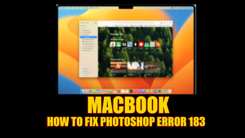 Fix Photoshop error 183 on MacBook